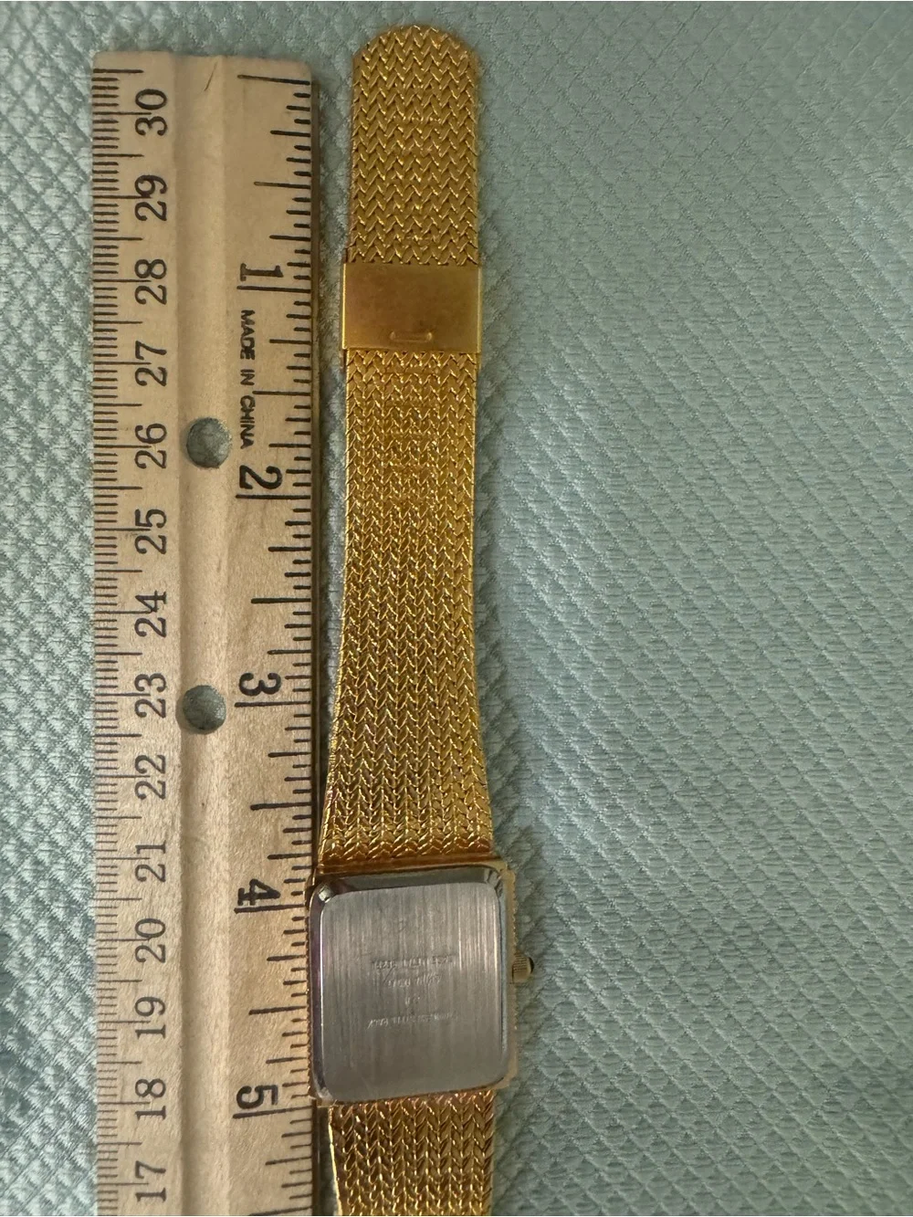Xavier Diamond Quartz Gold Tone Watch with Black Dial. WORKS